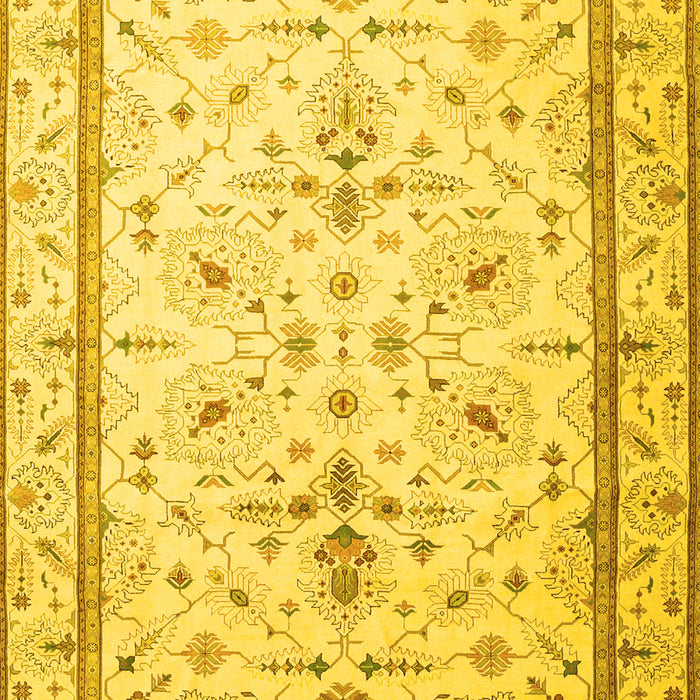 Machine Washable Persian Yellow Traditional Rug, wshtr1657yw