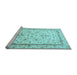 Sideview of Machine Washable Persian Light Blue Traditional Rug, wshtr1657lblu