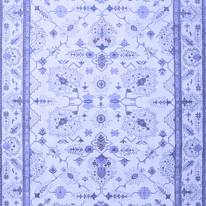 Machine Washable Persian Blue Traditional Rug, wshtr1657blu