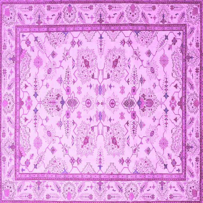 Square Persian Purple Traditional Rug, tr1657pur