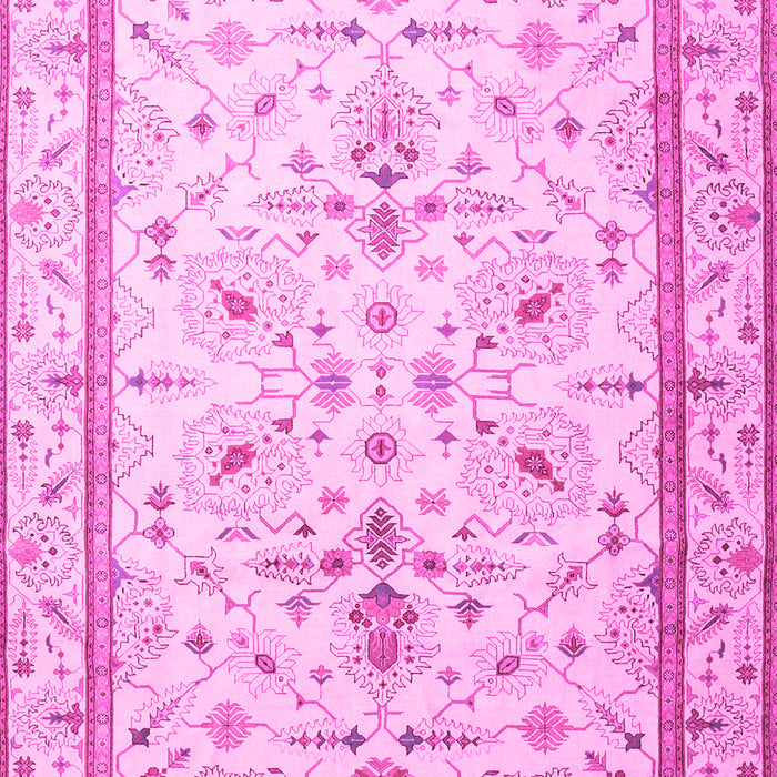 Machine Washable Persian Pink Traditional Rug, wshtr1657pnk