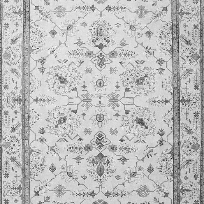 Serging Thickness of Machine Washable Persian Gray Traditional Rug, wshtr1657gry