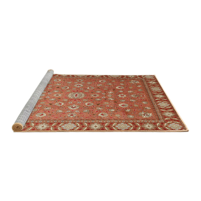 Sideview of Machine Washable Traditional Red Rug, wshtr1658