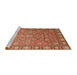 Sideview of Machine Washable Traditional Red Rug, wshtr1658