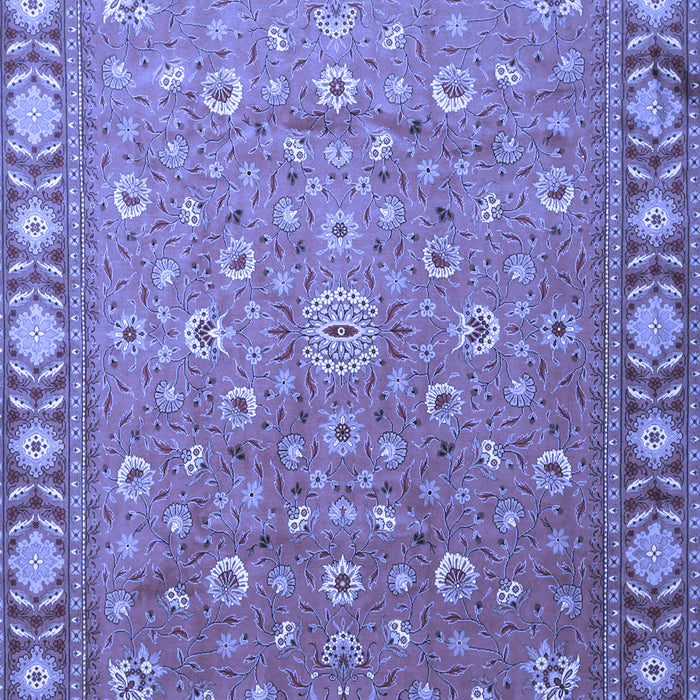 Machine Washable Persian Blue Traditional Rug, wshtr1658blu