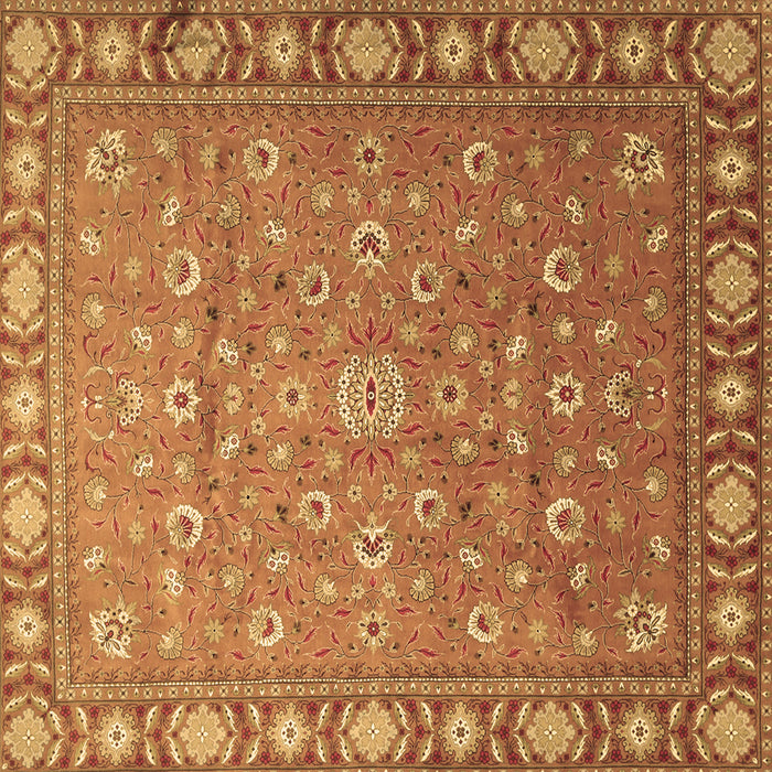 Square Persian Brown Traditional Rug, tr1658brn