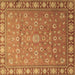 Square Persian Brown Traditional Rug, tr1658brn