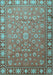 Machine Washable Persian Light Blue Traditional Rug, wshtr1658lblu