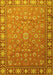 Machine Washable Persian Yellow Traditional Rug, wshtr1658yw