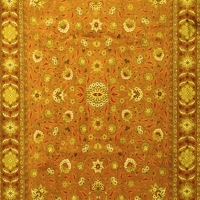 Machine Washable Persian Yellow Traditional Rug, wshtr1658yw