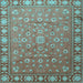 Square Machine Washable Persian Light Blue Traditional Rug, wshtr1658lblu