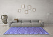 Machine Washable Persian Blue Traditional Rug in a Living Room, wshtr1658blu