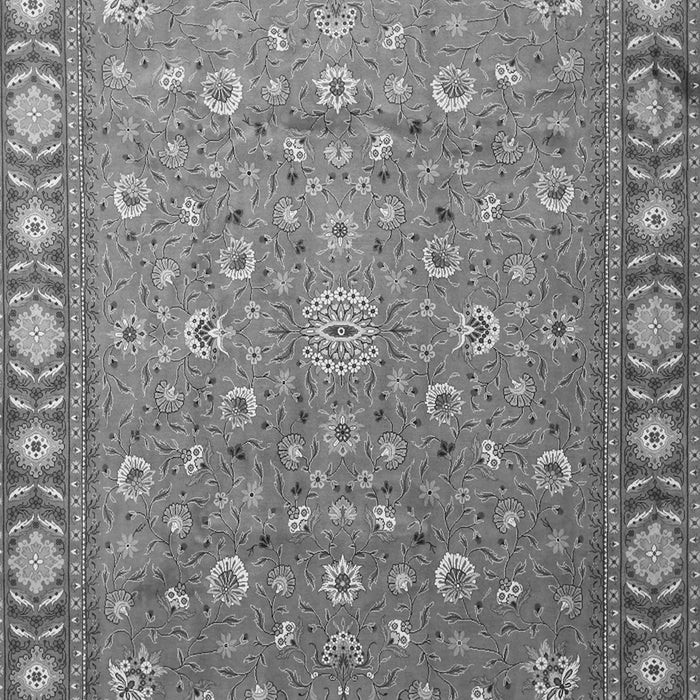 Serging Thickness of Machine Washable Persian Gray Traditional Rug, wshtr1658gry