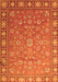 Serging Thickness of Machine Washable Persian Orange Traditional Area Rugs, wshtr1658org