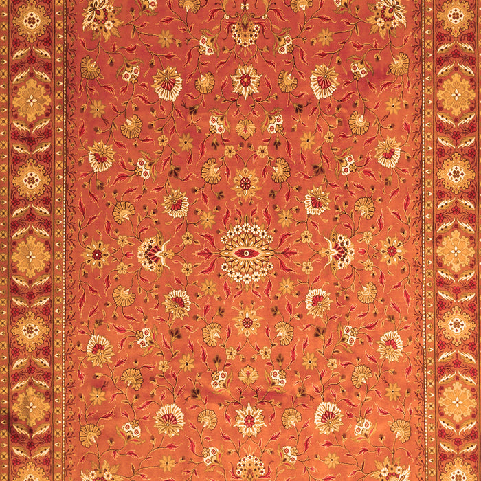 Serging Thickness of Machine Washable Persian Orange Traditional Area Rugs, wshtr1658org