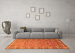 Machine Washable Persian Orange Traditional Area Rugs in a Living Room, wshtr1658org