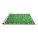 Sideview of Machine Washable Persian Emerald Green Traditional Area Rugs, wshtr1658emgrn