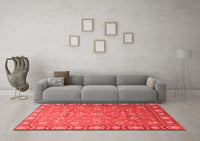 Machine Washable Persian Red Traditional Rug, wshtr1658red