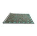 Sideview of Machine Washable Persian Light Blue Traditional Rug, wshtr1658lblu