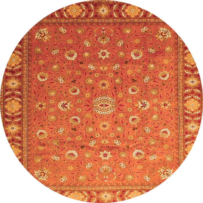 Square Persian Orange Traditional Rug, tr1658org