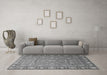 Machine Washable Persian Gray Traditional Rug in a Living Room,, wshtr1658gry