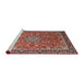 Sideview of Machine Washable Traditional Tomato Red Rug, wshtr1659