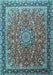 Machine Washable Persian Light Blue Traditional Rug, wshtr1659lblu