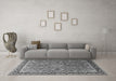 Machine Washable Persian Gray Traditional Rug in a Living Room,, wshtr1659gry