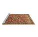 Sideview of Machine Washable Persian Brown Traditional Rug, wshtr1659brn