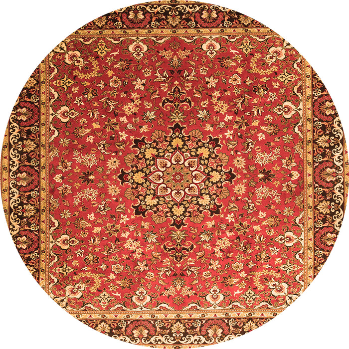 Square Persian Orange Traditional Rug, tr1659org