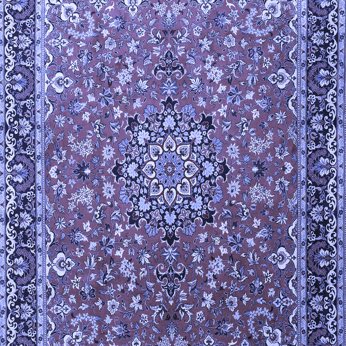 Machine Washable Persian Blue Traditional Rug, wshtr1659blu