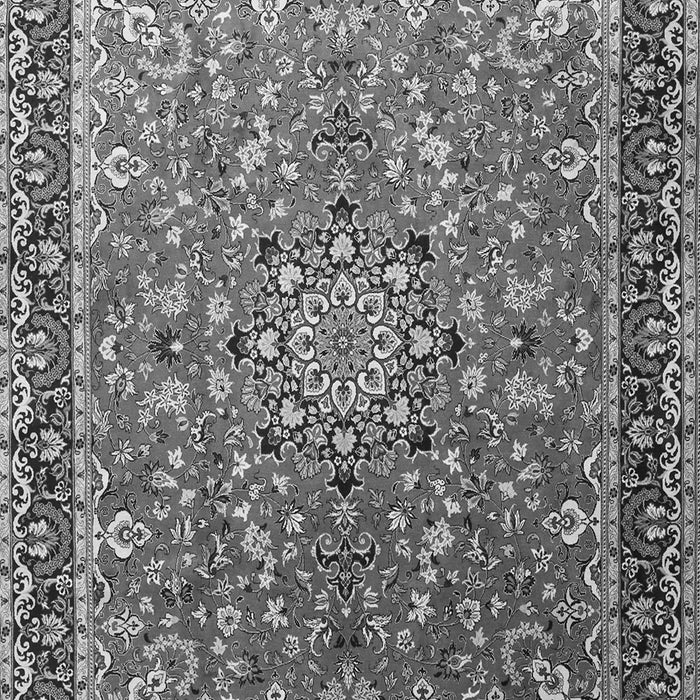 Serging Thickness of Machine Washable Persian Gray Traditional Rug, wshtr1659gry