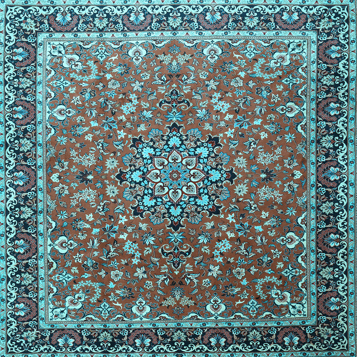Square Persian Light Blue Traditional Rug, tr1659lblu