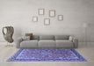 Machine Washable Persian Blue Traditional Rug in a Living Room, wshtr1659blu