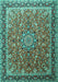 Machine Washable Persian Turquoise Traditional Area Rugs, wshtr1659turq