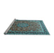 Sideview of Machine Washable Persian Light Blue Traditional Rug, wshtr1659lblu