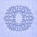 Square Medallion Blue Traditional Rug, tr165blu