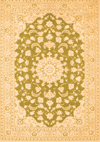 Medallion Orange Traditional Rug, tr165org