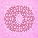 Square Medallion Pink Traditional Rug, tr165pnk