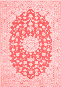 Medallion Red Traditional Rug, tr165red