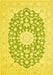 Medallion Yellow Traditional Rug, tr165yw