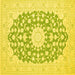 Square Medallion Yellow Traditional Rug, tr165yw