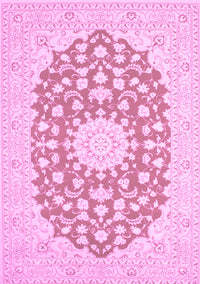 Medallion Pink Traditional Rug, tr165pnk