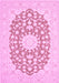 Medallion Pink Traditional Rug, tr165pnk