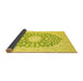 Sideview of Medallion Yellow Traditional Rug, tr165yw