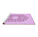 Sideview of Machine Washable Medallion Purple Traditional Area Rugs, wshtr165pur