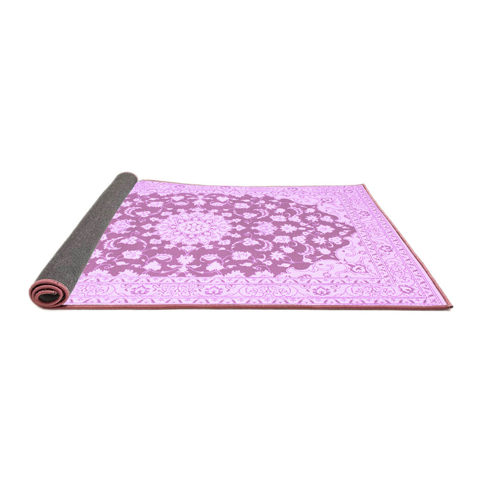 Sideview of Medallion Purple Traditional Rug, tr165pur
