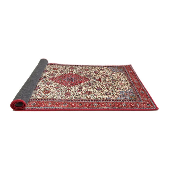 Sideview of Traditional Tan Brown Medallion Rug, tr1660