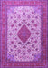 Machine Washable Medallion Purple Traditional Area Rugs, wshtr1660pur