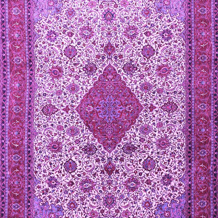 Machine Washable Medallion Purple Traditional Area Rugs, wshtr1660pur